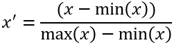 Minimum-Maximum-Formel Minimum-Maximum-Formel