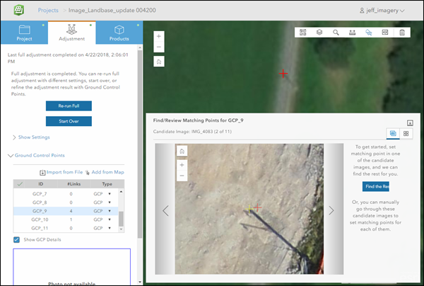 Bereich "Anpassung" und GCP-Sammlungs-Viewer in Ortho Maker Bereich "Anpassung" und GCP-Sammlungs-Viewer in Ortho Maker