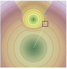 Durch ein Quadrat hervorgehobene Position des Untersuchungsgebiets Durch ein Quadrat hervorgehobene Position des Untersuchungsgebiets