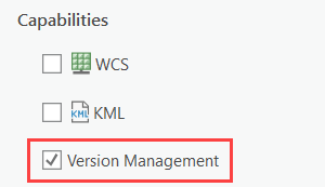 Versionsverwaltung für den Feature-Layer aktivieren Versionsverwaltung für den Feature-Layer aktivieren