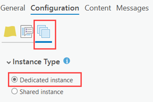 Für Feature-Layer mit aktivierter Versionsverwaltung muss eine dedizierte Instanz in der ArcGIS-Server-Site verwendet werden. Für Feature-Layer mit aktivierter Versionsverwaltung muss eine dedizierte Instanz in der ArcGIS-Server-Site verwendet werden.