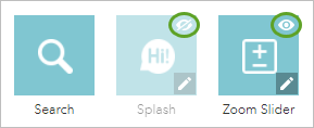 OffPanel-Widgets mit Schaltflächen, die angezeigt werden, wenn Sie mit der Maus darauf zeigen OffPanel-Widgets mit Schaltflächen, die angezeigt werden, wenn Sie mit der Maus darauf zeigen