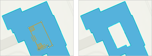 Entfernen von Geometrie aus einem Polygon-Feature