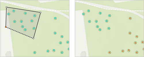 Teilen eines Multipoint-Features anhand eines Polygons Teilen eines Multipoint-Features anhand eines Polygons